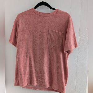 Piombo Dusty Rose Short Sleeve French Terry Tee